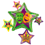 Anagram Mylar & Foil Masquerade Star Cluster 35″ Foil Balloon