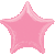Anagram Mylar & Foil Metallic Pink Star 18” Balloon