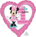 Anagram Mylar & Foil Minnie 1st Birthday 17″ Balloon