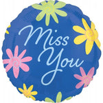 Anagram Mylar & Foil Miss You Flowers 18″ Balloon