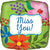 Anagram Mylar & Foil Miss You Green Floral 18″ Balloon