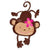 Anagram Mylar & Foil Monkey Love 40″ Balloon