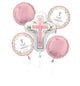 My First Communion Pink Bouquet Balloon