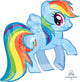 My Little Pony Rainbow Dash Globo de lámina de Mylar de 28"