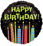 Anagram Mylar & Foil Neon Birthday Kooky Candles 18″ Balloon