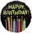Anagram Mylar & Foil Neon Birthday Kooky Candles 18″ Balloon