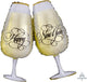 New Years Toasting Glasses 30" Mylar Foil Balloon