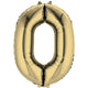 White Gold Number 0 34″ Balloon