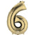 Anagram Mylar & Foil Number 6 White Gold 34″ Balloon