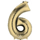 White Gold Number 6 34″ Balloon