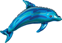 Anagram Mylar & Foil Ocean Blue Dolphin 37" SuperShape Balloon