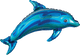 Ocean Blue Dolphin 37" SuperShape Balloon