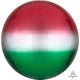 Ombre Orbz Red Green 16″ Balloon