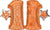 Anagram Mylar & Foil Orange 28" #1 Grad Shape Foil Balloons