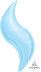 Anagram Mylar & Foil Pastel Blue Curve 36″ Foil Balloon
