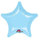 Globo Estrella Azul Pastel 32″ (3 unidades)