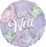 Anagram Mylar & Foil Pastel Butterfly Get Well 18″ Balloon