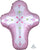 Anagram Mylar & Foil Pink Cross 28" Mylar Foil Balloon