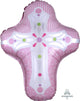 Pink Cross 28" Mylar Foil Balloon