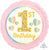 Anagram Mylar & Foil Pink & Gold 1st Birthday 18″ Balloon