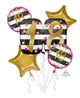 Pink & Gold Milestone 18 Balloon Bouquet