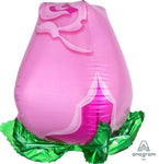 Anagram Mylar & Foil Pink Rose Bud 22" Mylar Foil Balloon