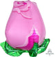 Pink Rose Bud 22" Mylar Foil Balloon