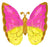 Anagram Mylar & Foil Pink Yellow Gold Butterfly 25″ Balloon