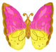Pink Yellow Gold Butterfly 25″ Balloon