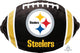 Globo de lámina de Mylar de 17 pulgadas con los colores del equipo de los Pittsburgh Steelers
