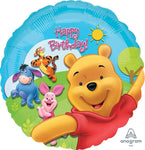 Globo de cumpleaños soleado de Pooh y sus amigos