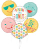 Kit de ramo de globos Be Happy de vibraciones positivas