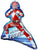 Anagram Mylar & Foil Power Rangers Red Ranger 27″ Balloon