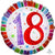 Anagram Mylar & Foil Radiant Birthday 18 18″ Balloon