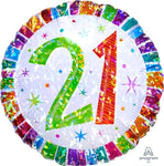 Radiant Birthday 21 18″ Balloon