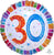 Anagram Mylar & Foil Radiant Birthday 30 18″ Balloon