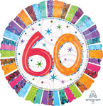 Anagram Mylar & Foil Radiant Birthday 60 18″ Balloon