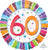 Anagram Mylar & Foil Radiant Birthday 60 18″ Balloon