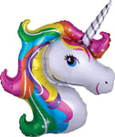 Anagram Mylar & Foil Rainbow Unicorn Jumbo 33" Balloon