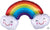 Anagram Mylar & Foil Rainbow with Clouds 37" Mylar Foil Balloon