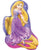 Anagram Mylar & Foil Rapunzel 14" Balloon (requires heat-sealing)