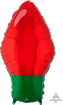 Anagram Mylar & Foil Red Christmas Light Bulb 22″ Balloon