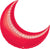 Anagram Mylar & Foil Red Crescent Moon 35” Balloon