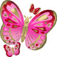 Red, Pink & Gold Butterfly 29″ Balloon