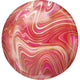 Red Pink Marblez Orbz 16″ Balloon