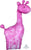 Anagram Mylar & Foil Safari Baby Girl Giraffe 42" Mylar Foil Balloon