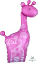 Safari Baby Girl Giraffe 42" Mylar Foil Balloon