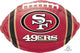 Globo de fútbol de 17" de los 49ers de San Francisco