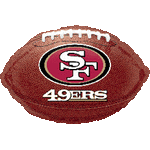Anagram Mylar & Foil San Francisco 49ers 18″ Football Balloon