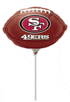 Anagram Mylar & Foil San Francisco Football 9″ Balloon
